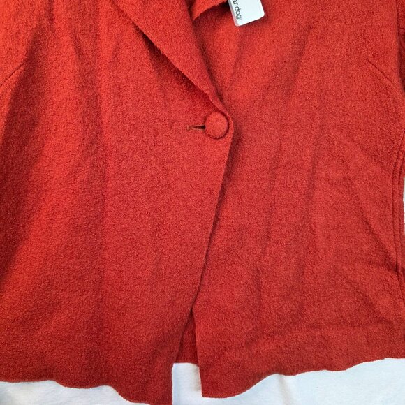 Two Star Dog Large Copper Wool Jacket Long Sleeve Raw Hem New with Tags - Picture 5 of 11